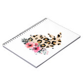 Carnet Bunny Empreinte de léopard Floral mignonne Pâques  (Côté gauche)