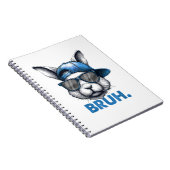 Carnet Bunny Face Bruh Mème Drôle Dire Bro Salutation Eas (Côté Droit)