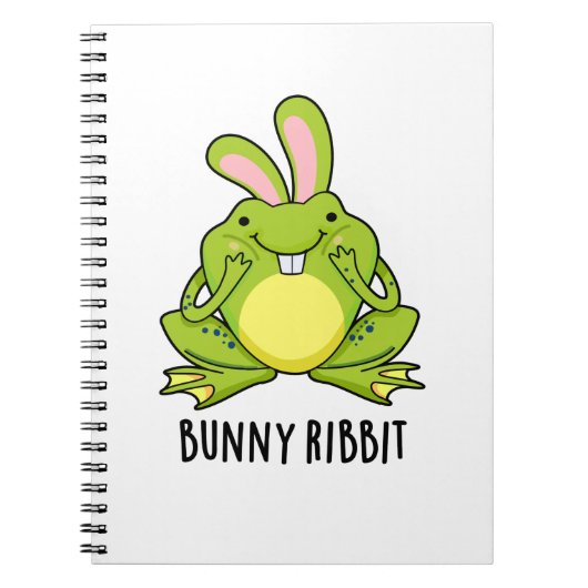 Carnet Bunny Ribbit Funny Rabbit Frog Pun (Devant)