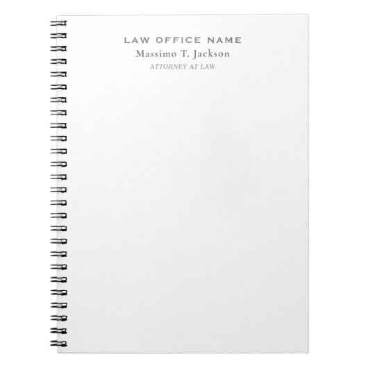 Carnet Bureau d'avocat de droit classique (Devant)