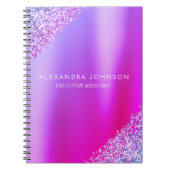 Carnet Bureau de Parties scintillant Purple Pink Ombre (Devant)
