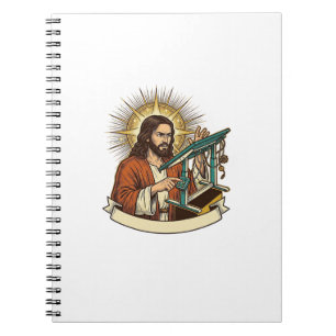 Carnet Bureau debout Jésus cassé coincé à mi-chemin Humou