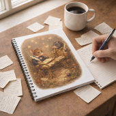 Carnet Bureau d'écriture de Tux & Twitch en bois