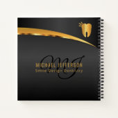 Carnet Bureau dentaire Monogramme - Noir et or (Dos)