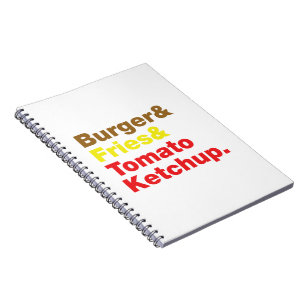 Carnet Burger & Fries & Tomato Ketchup.