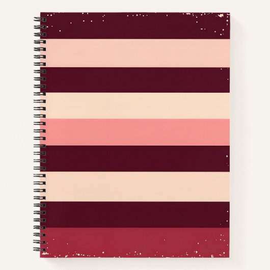 Carnet Burgundy et Grunge Rose (Devant)