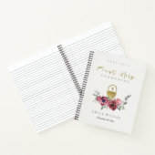CARNET BURGUNDY GOLD FLORA PREMIER SAINT COMMUNION GUESTB (Intérieur)