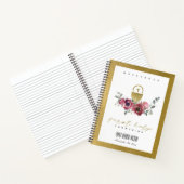 CARNET BURGUNDY GOLD FLORA PREMIER SAINT COMMUNION GUESTB (Intérieur)