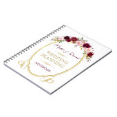 Carnet Burgundy Marsala Floral Mariage de automne Planner (Côté gauche)