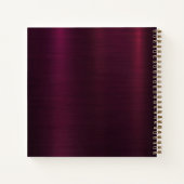 Carnet Burgundy photo diamants citation inspirante (Dos)