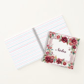 Carnet Burgundy Roses with Elegant Frame (Intérieur)