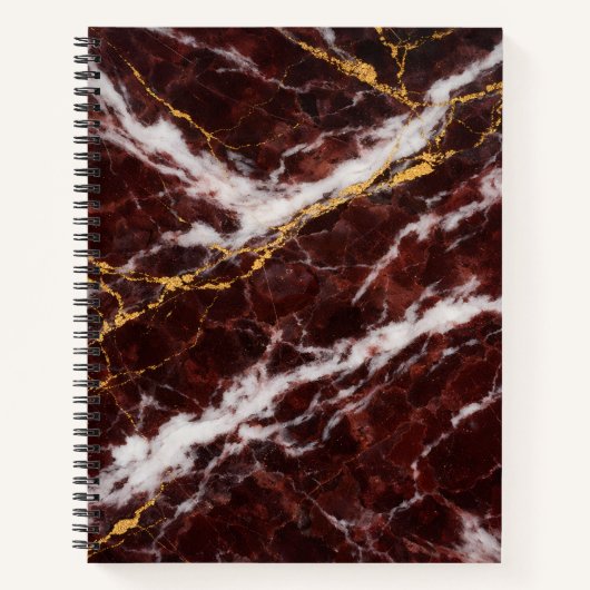 Carnet Burgundy Royale Marble with White & Gold Veining (Devant)
