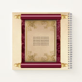 Carnet Burgundy Scroll Photo Budget Quinceañera Invité (Dos)