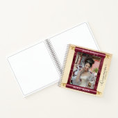 Carnet Burgundy Scroll Photo Budget Quinceañera Invité (Intérieur)