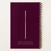 Carnet Burgundy Wine Shiny Gold Elegant Monogram (Verso)