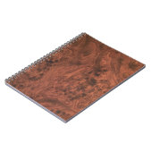 Carnet Burl Mahogany Wood Texture (Côté gauche)