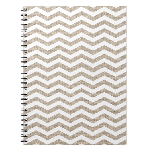 Carnet Burlap Chevron (Devant)