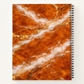 Carnet Burnt Orange Marble with White Swirls & Gold Veins (Dos)