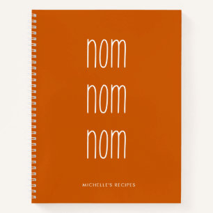 Carnet Burnt Orange Nom manuscrit Nom Cuisine Recette