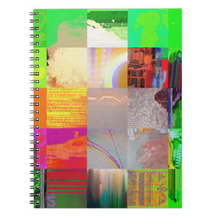 Carnet Bus 1521 Abstrait Glitch Art Cyberpunk Grille 