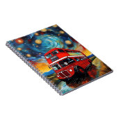 Carnet Bus Red Double Decker La Nuit Étoile, (Côté Droit)