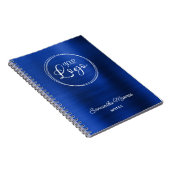 Carnet Business Logo Royal Navy Blue Foil Meeting (Côté Droit)