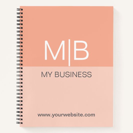 Carnet Business Peach Monogram (Devant)