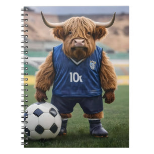 Carnet "Buteur : une vache des Highlands habillée pour le