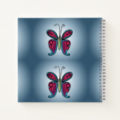 Carnet Butterfly Classic Round Sticker Ceramic Ornament (Dos)