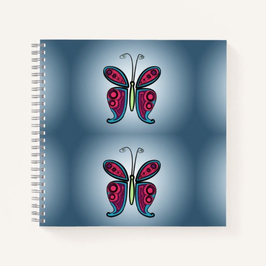Carnet Butterfly Classic Round Sticker Ceramic Ornament (Devant)