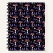 Carnet Butterfly, Floral and Mushroom Celestial Pattern (Devant)