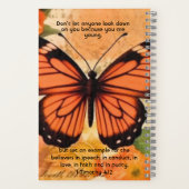 Carnet Butterfly Notebook 1 Timothy 4:12 (Verso)
