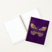 Carnet Butterfly violet or élégant nom (Intérieur)