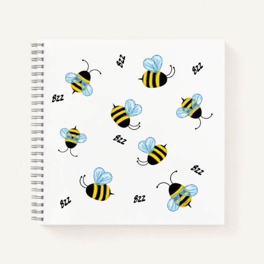 Carnet Buzzing Bumble Bees Jardin joyeux Critère (Devant)