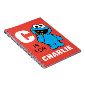 Carnet C est pour Cookie Monster | Ajouter Votre Nom (Côté Droit)