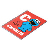 Carnet C est pour Cookie Monster | Ajouter Votre Nom (Côté gauche)