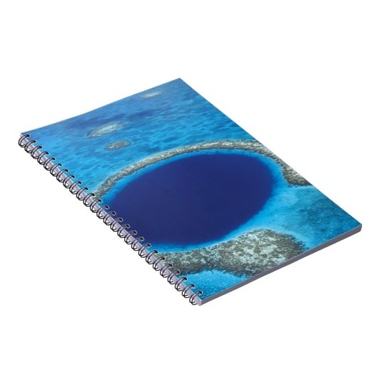 Carnet CA, Belize. Vue aérienne du trou bleu (diamètre (Côté Droit)