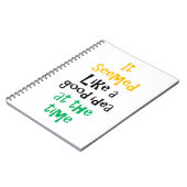 Carnet ça semblait être une bonne idée (Côté gauche)