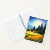 Carnet Cabane de forêt de montagne Art (Intérieur)