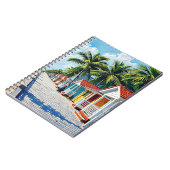 Carnet Cabanes de plage tropicales colorées (Côté gauche)