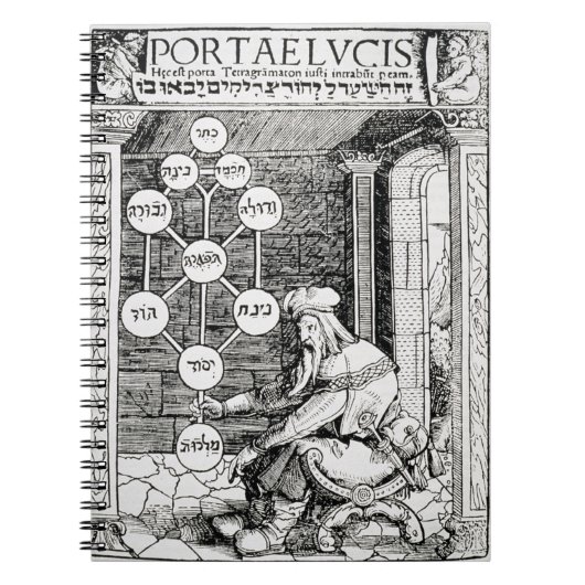 Carnet Cabbalist juif tenant un sephiroth, copie d'un I (Devant)