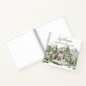 Carnet Cabine d'aquarelle dans la forêt de pins verts (Intérieur)