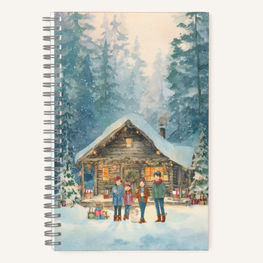Carnet Cabine d'hiver cosy dans les bois (Recto)
