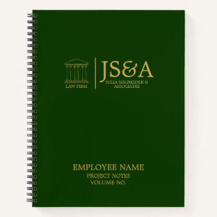 Carnet Cabinet de droit Colonnes de Justice en Or