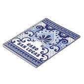 Carnet Cabo San Lucas Bleu & Blanc Carrelage Talavera Mex (Côté gauche)