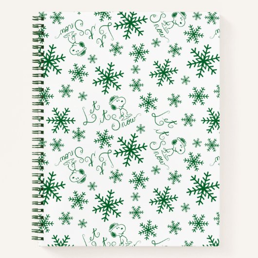 Carnet cacahuètes | Christmas Snoopy Let It Snow Motif (Devant)