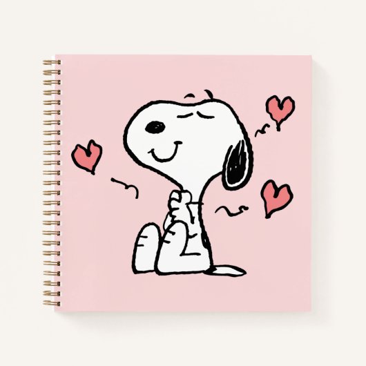 Carnet cacahuètes | Coeurs de snoopy (Devant)