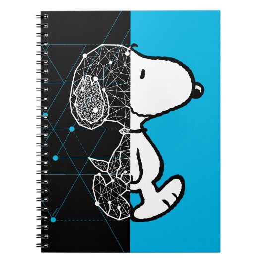 Carnet cacahuètes | Conception géométrique Snoopy (Devant)