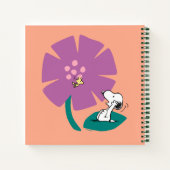 Carnet cacahuètes | Illustration de la nature Fleur pourp (Dos)