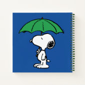 Carnet cacahuètes | Parapluie vert Snoopy (Dos)